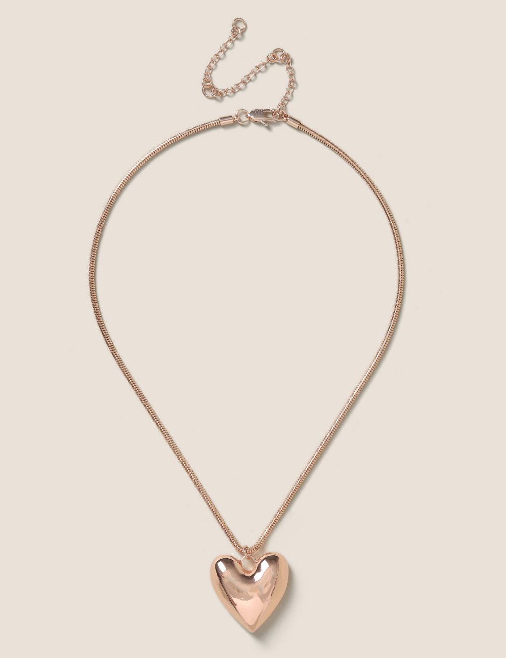 Rose Gold Tone Heart Short Chain image 2