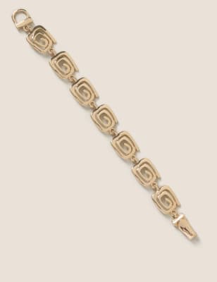 Liars And Lovers Womens Gold Spiral link Bracelet, Gold