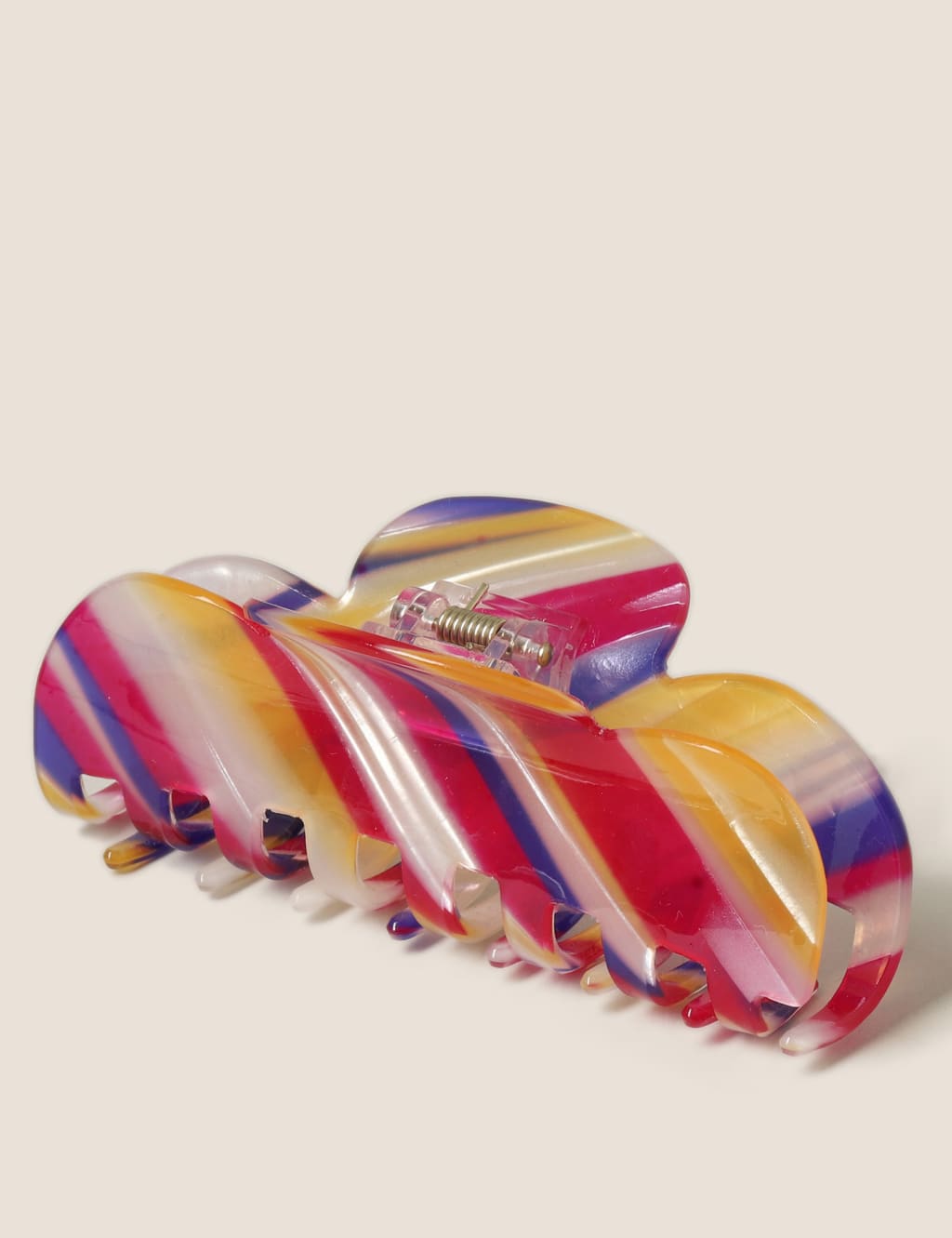 Pink Stripe Hair Claw