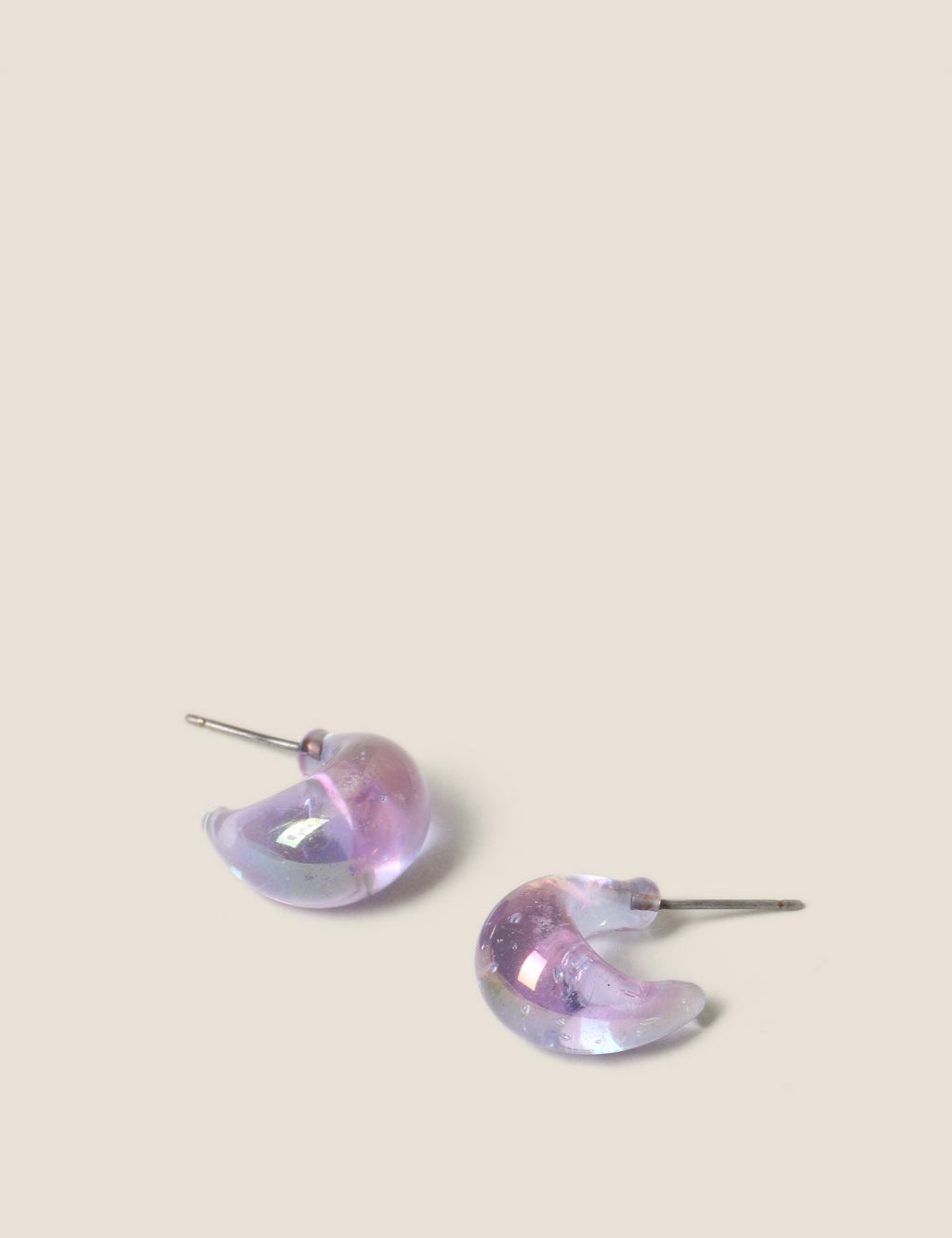 Autograph Purple Iridescent Hoop Earrings image 1