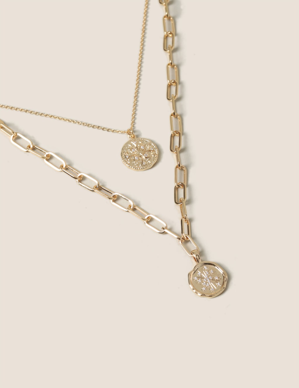 14ct Gold Plated Multi Row Necklace image 2