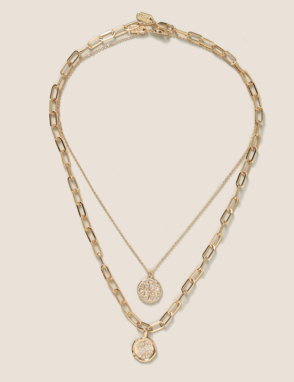 14ct Gold Plated Multi Row Necklace image 1