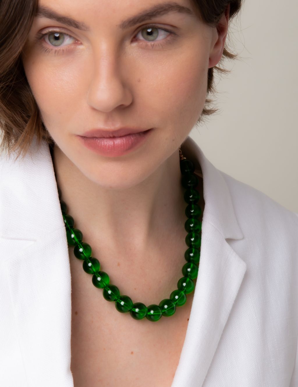 Autograph Green Glass Ball Necklace image 4