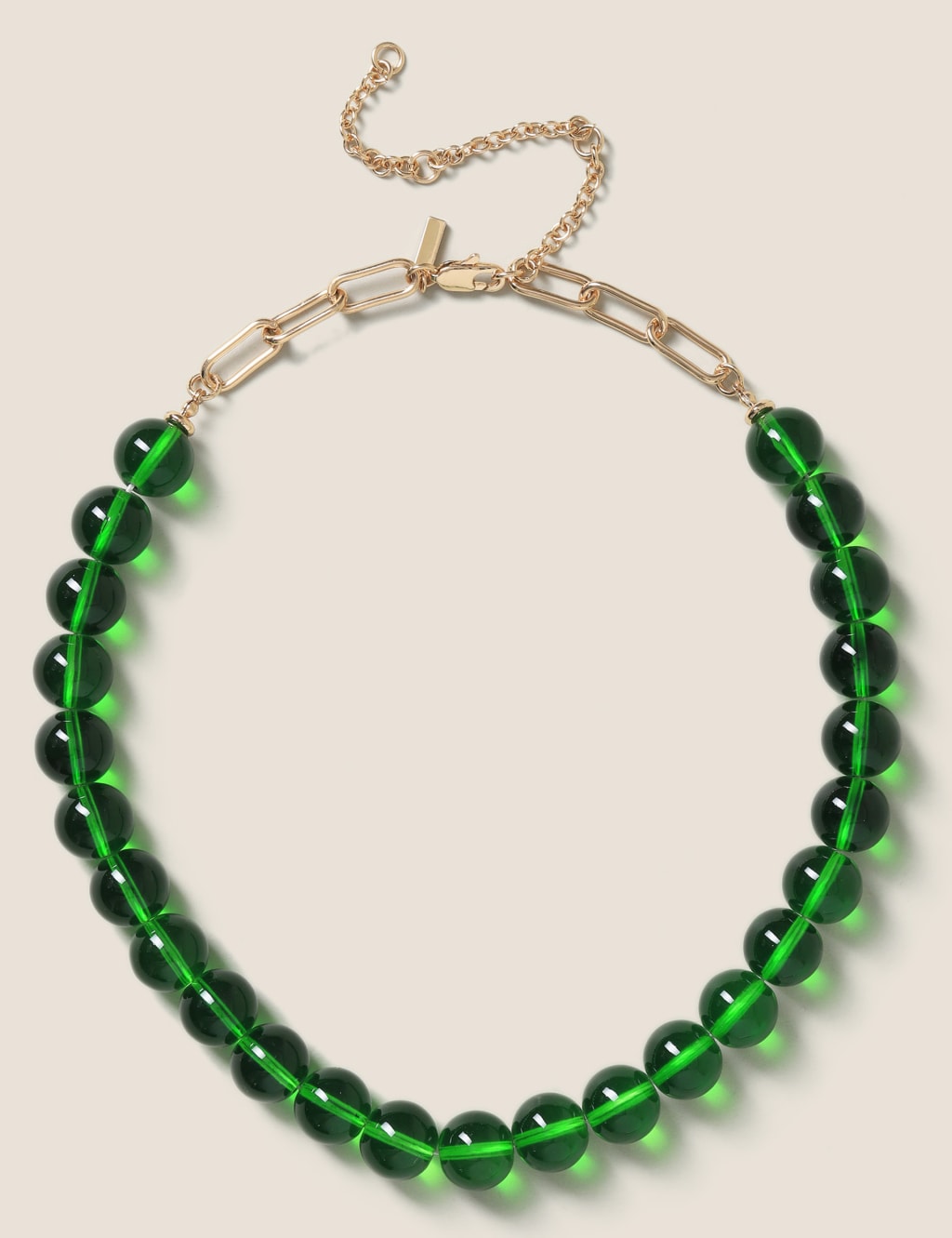 Autograph Green Glass Ball Necklace image 1