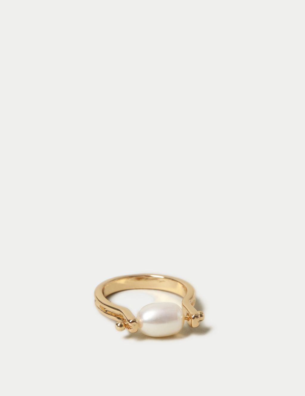 Silver Plated Freshwater Pearl Ring