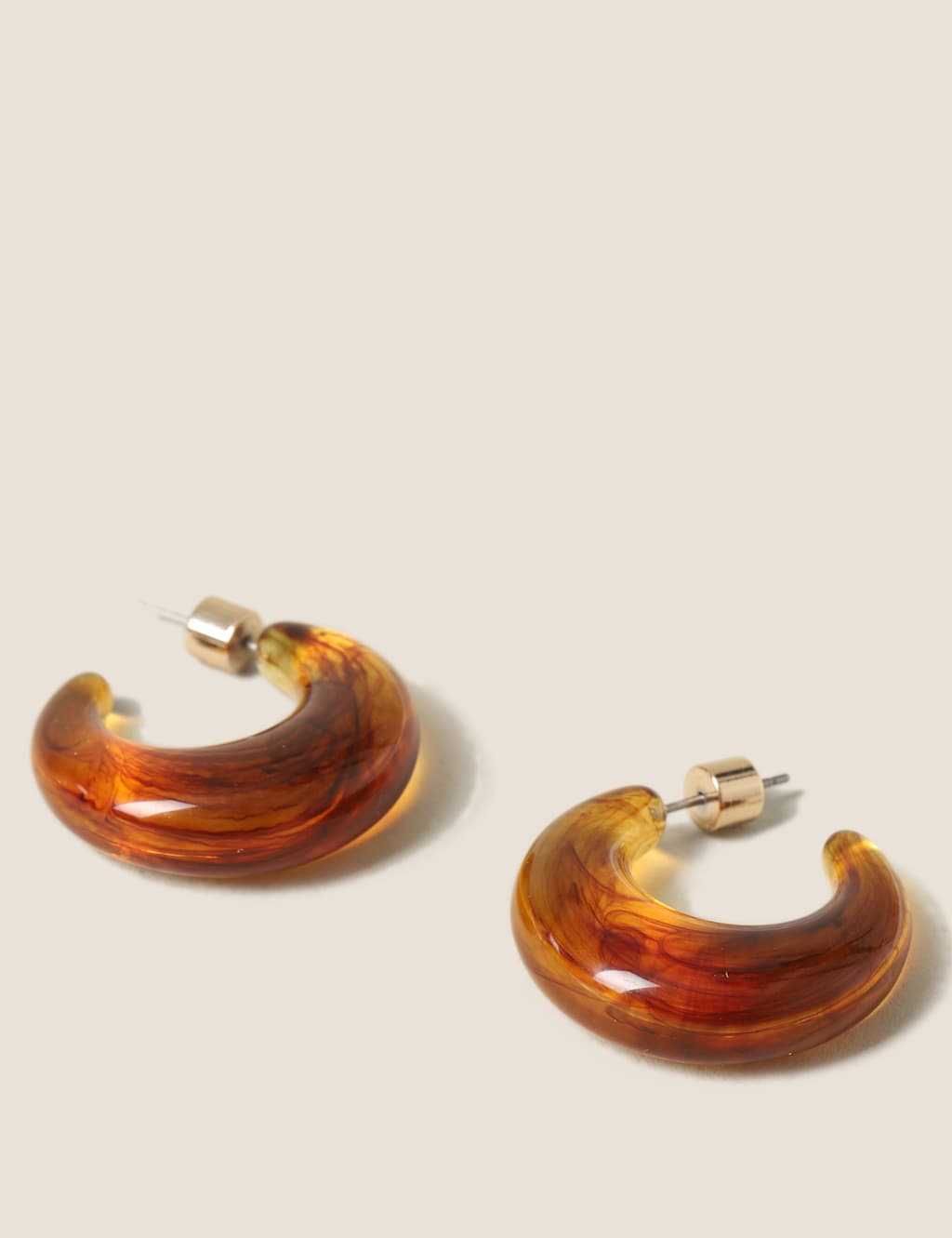 Brown Hoop Earrings image 2