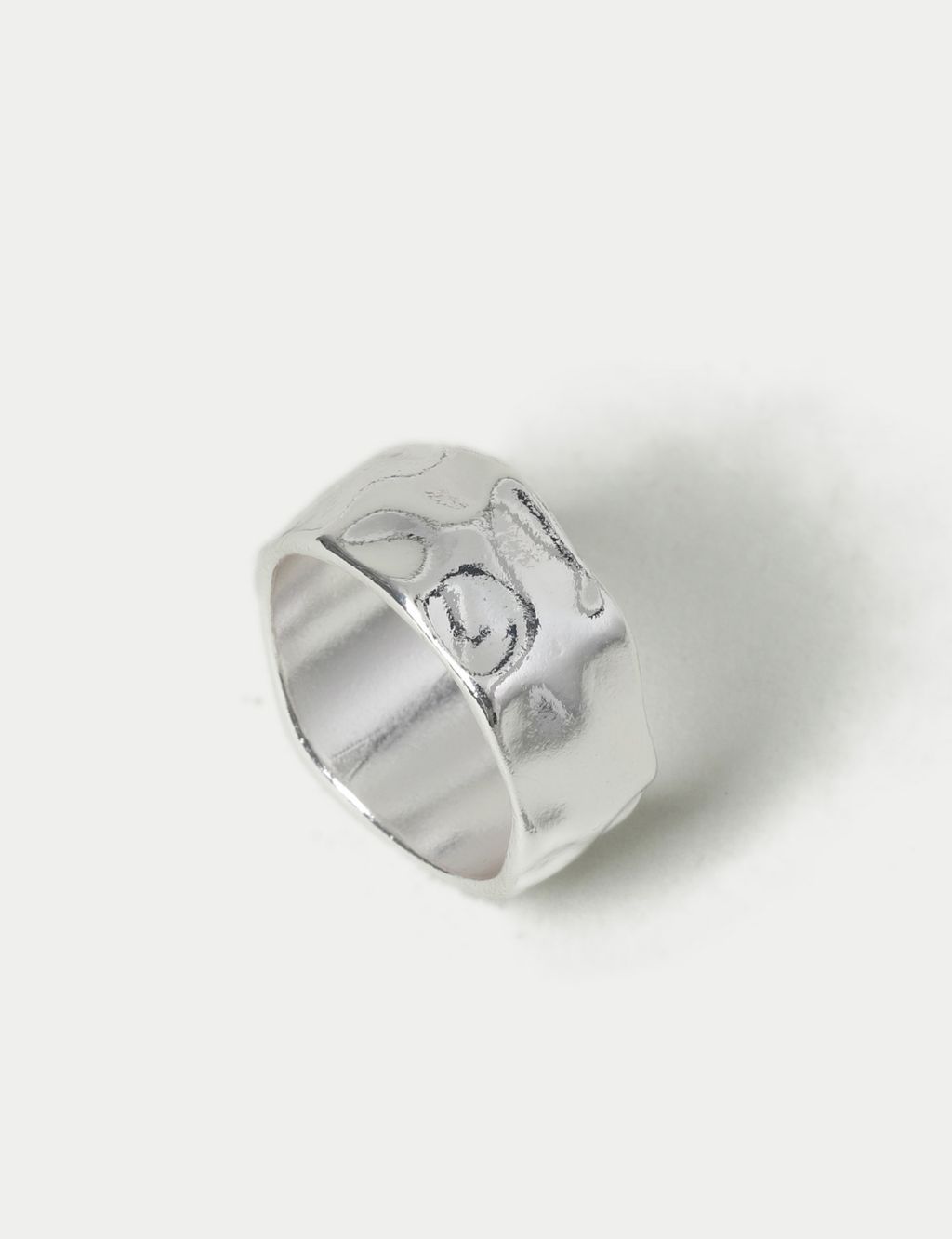 Silver Tone Organic Ring