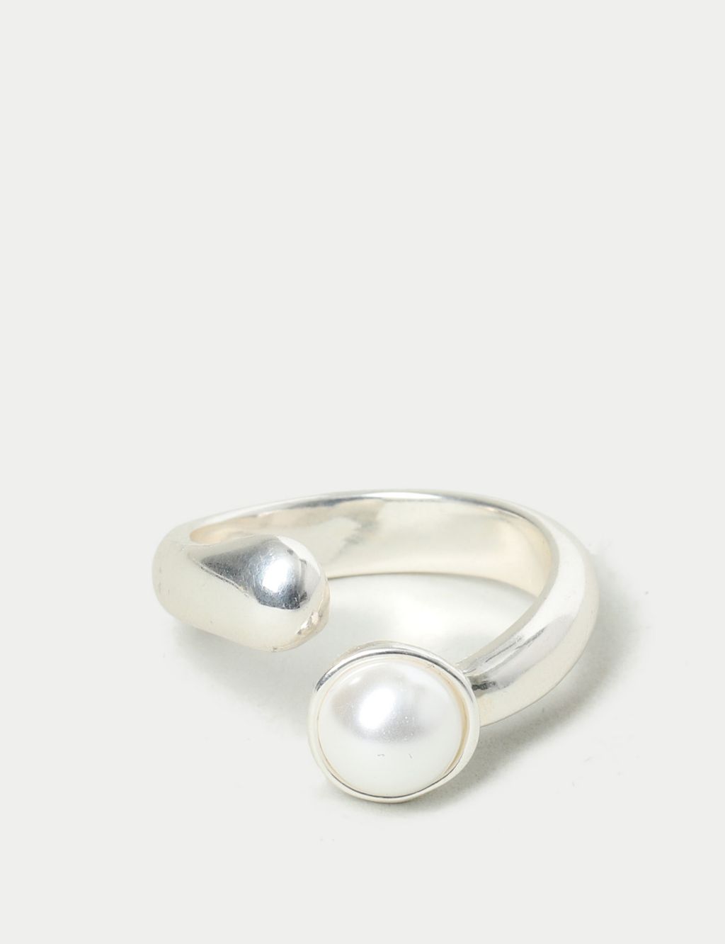 Silver Pearl Wrap Ring image 2