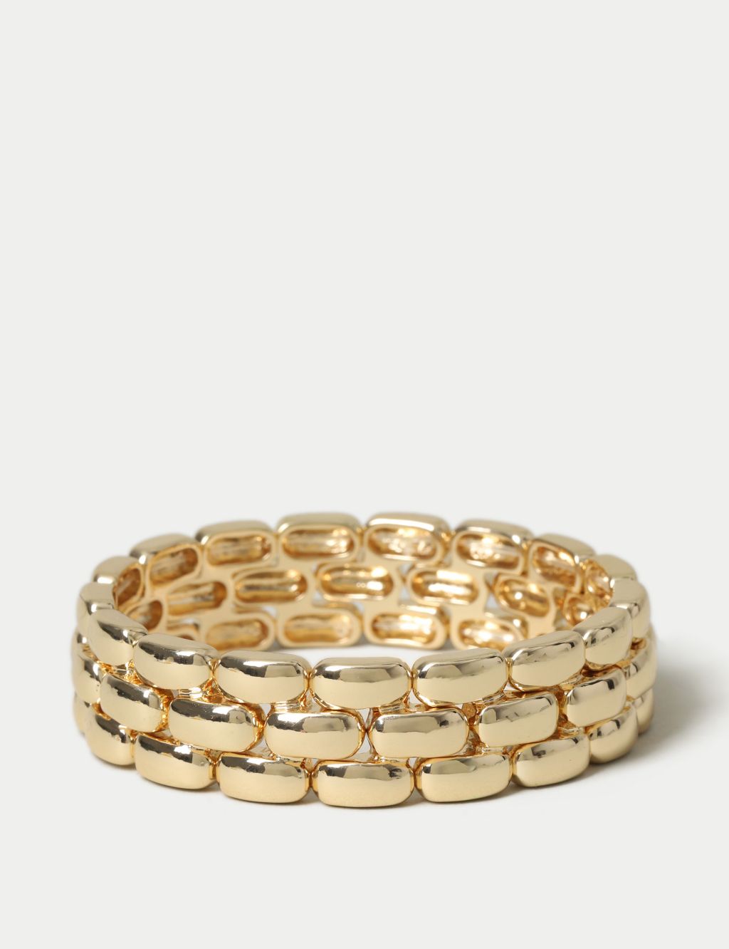 Gold Tone Chain Stretch Bracelet