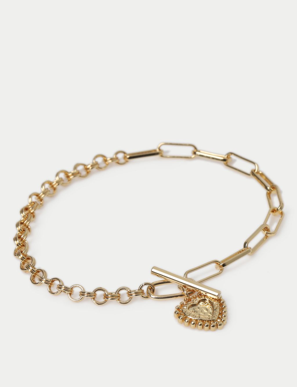 14ct Gold Plated Heart charm bracelet