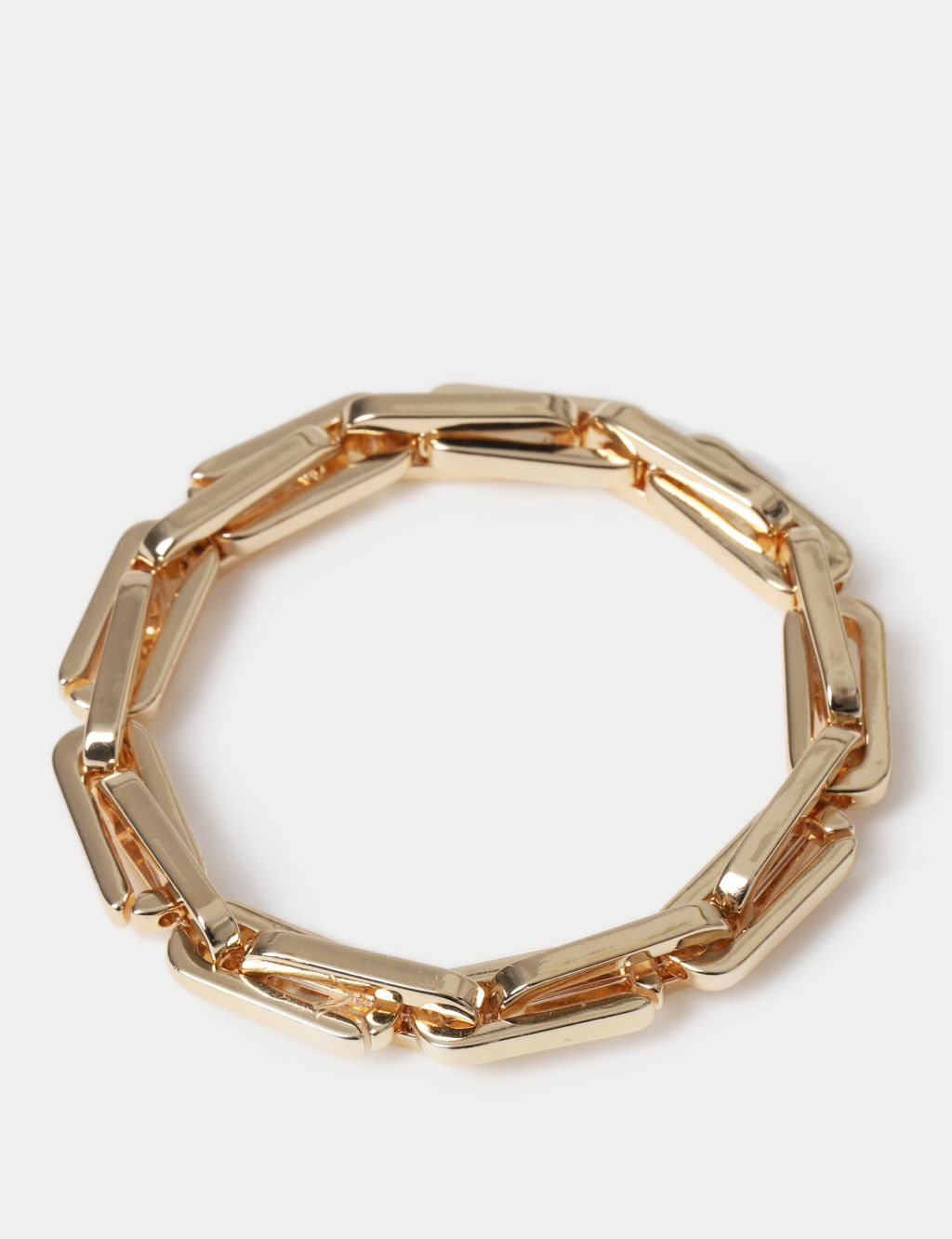 Gold Tone Link Stretch Bracelet
