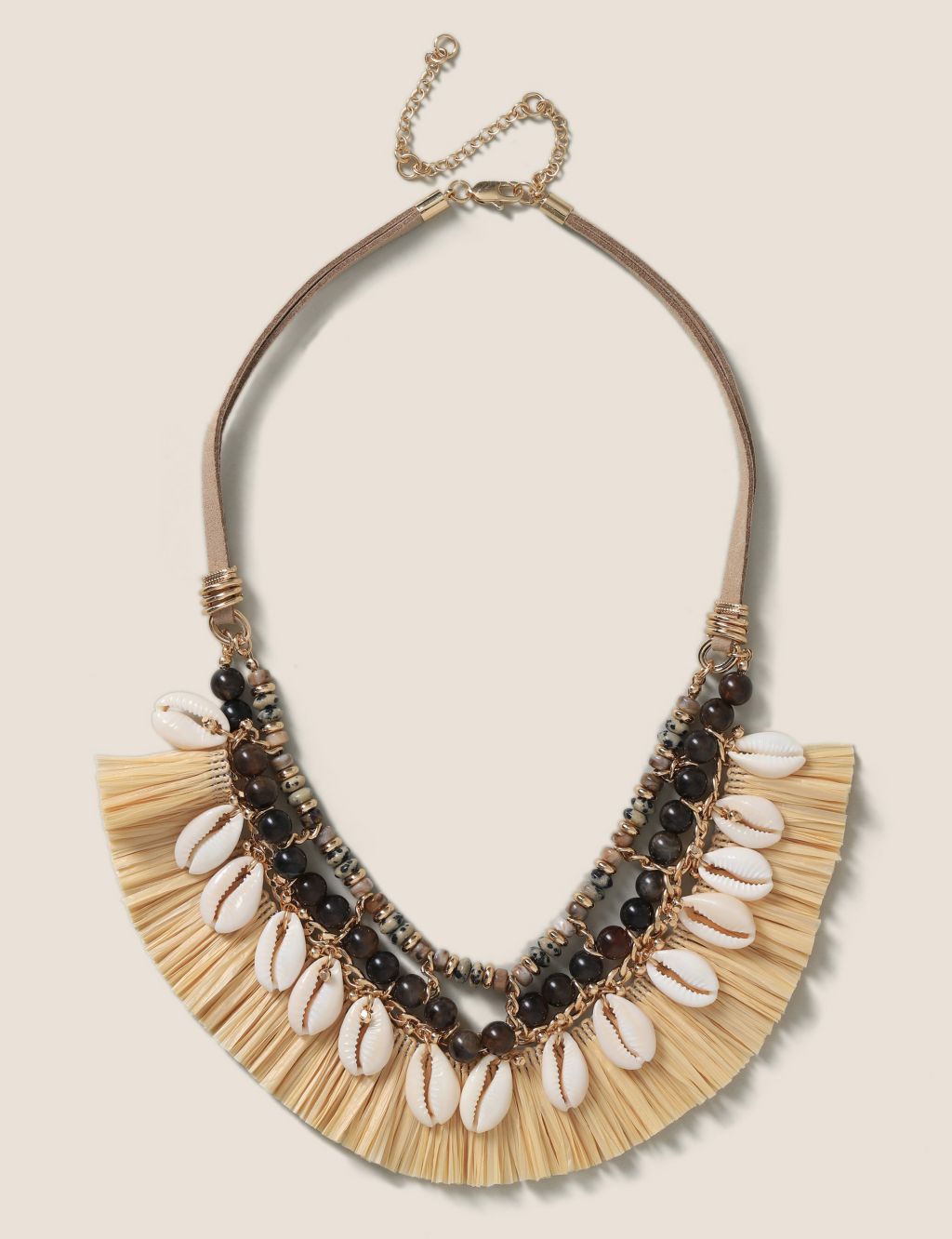 Raffia Semi Precious Collar Necklace image 1
