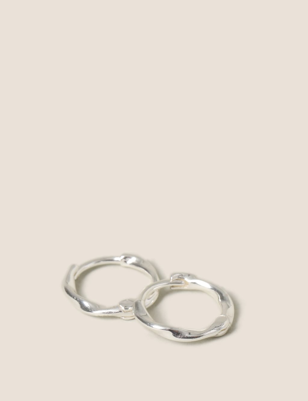 Sterling Silver Twist Hoops image 2