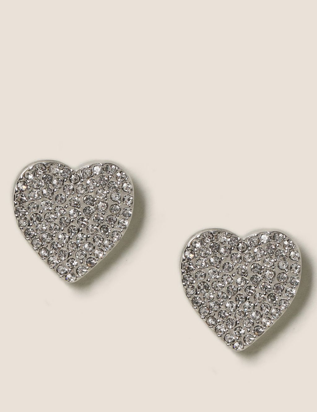 Heart Rhinestone Stud Earrings image 1