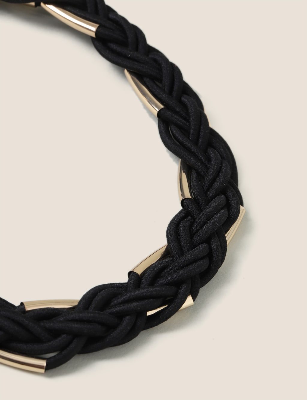 Black Fabric twist necklace image 2