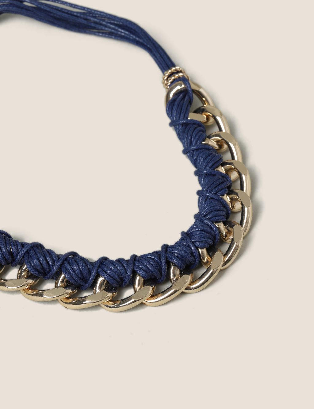 Blue & Gold Rope Chain Necklace image 2