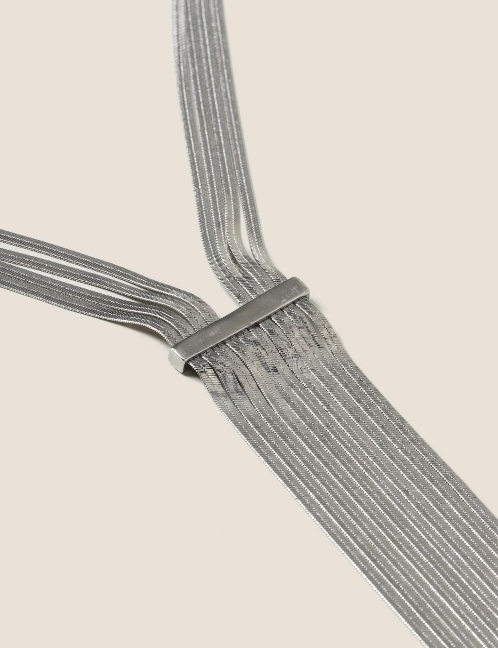 Silver Snack Chain Long Necklace image 2