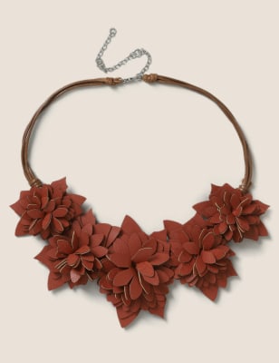 Large Flower Necklace | M&S Collection | M&S