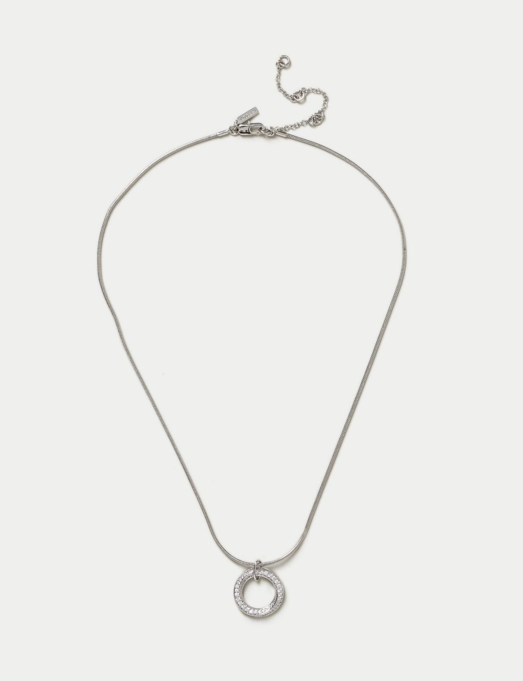 Platinum Plated Ditsy Necklace