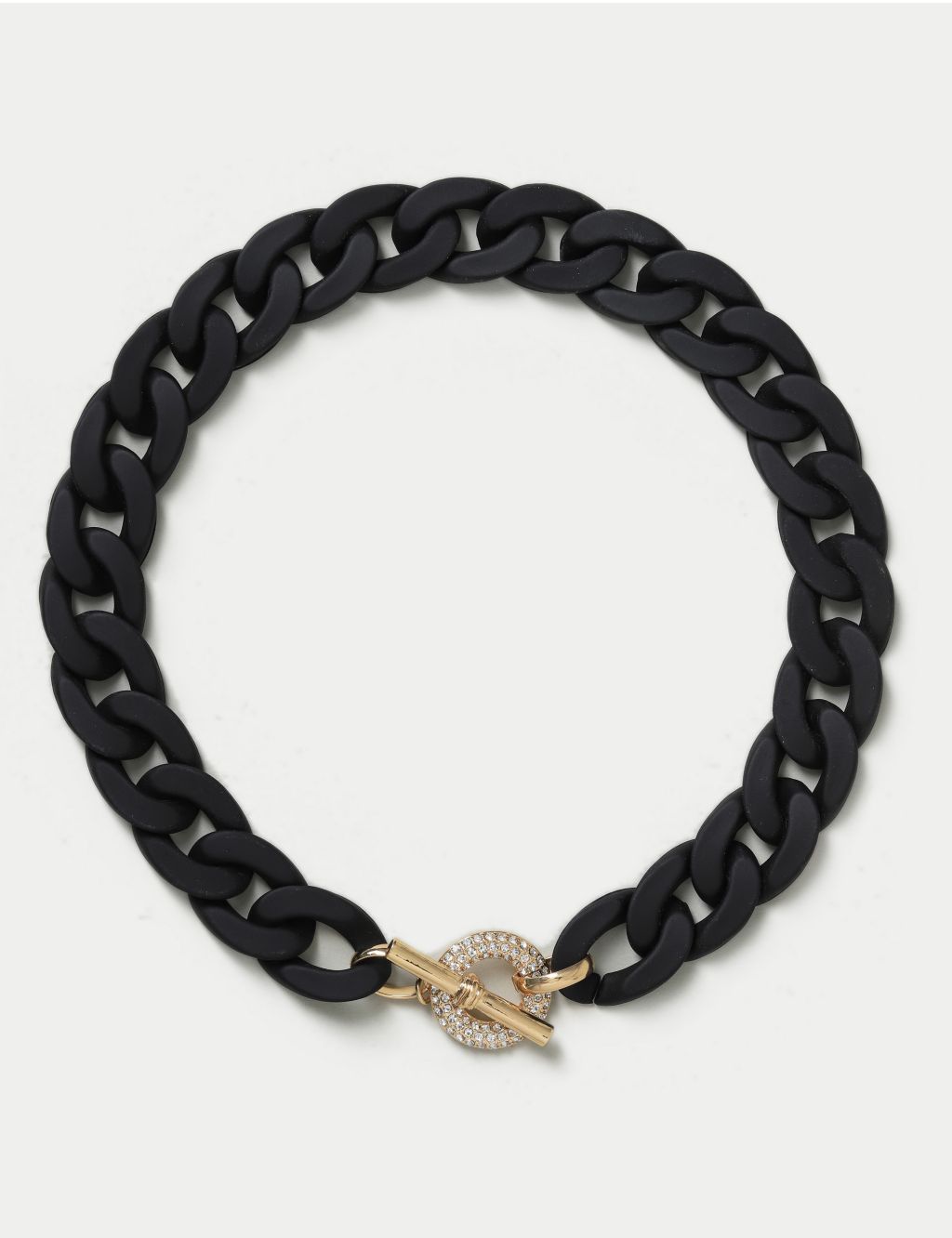 Matte T Bar Chain Necklace image 1