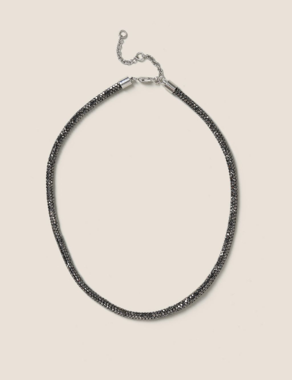 Rhinestone Short Rope Necklace image 1