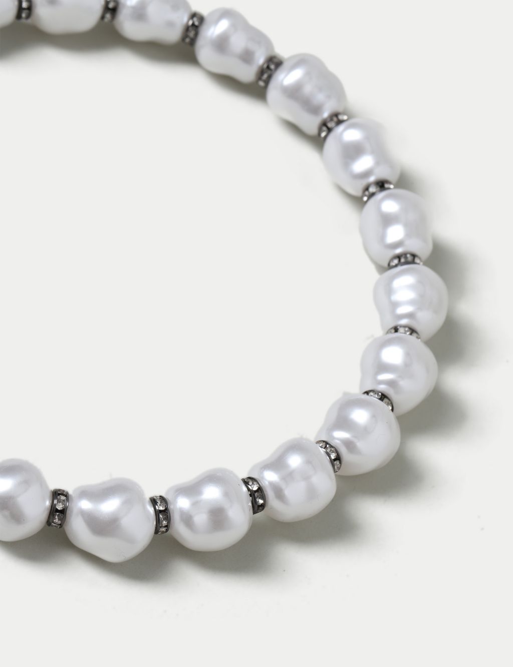 Rhinestone Link Pearl Necklace image 2