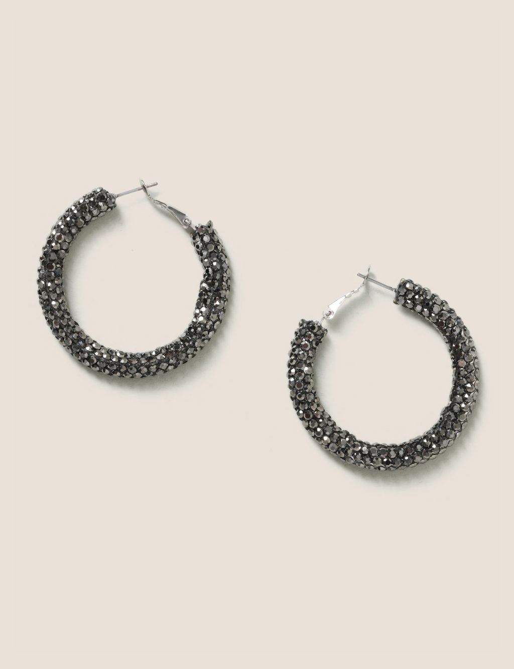 Black and White Drop Earrings image 1