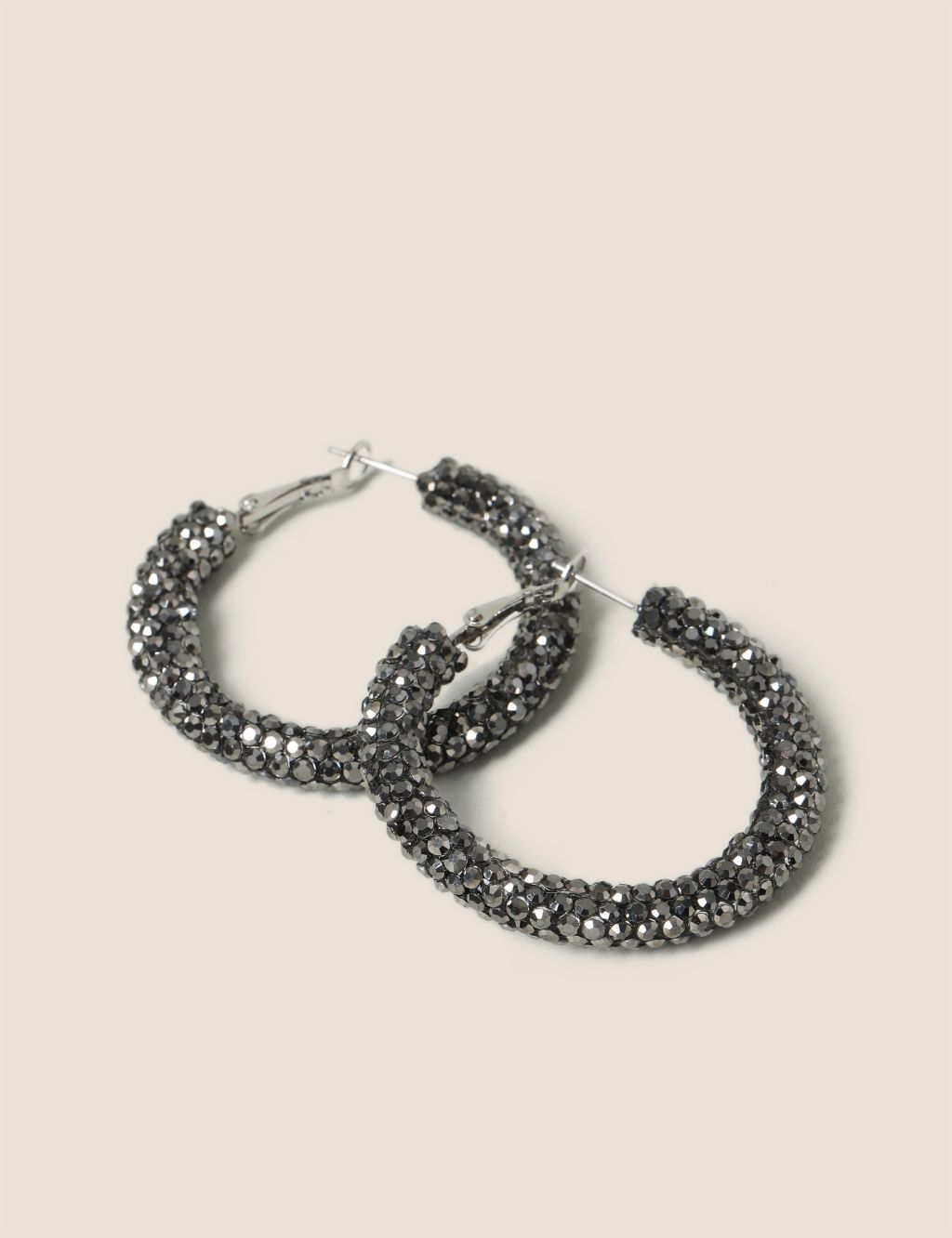 Black and White Drop Earrings image 2