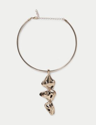 M&S Women's Gold Tone Torque Necklace, Gold