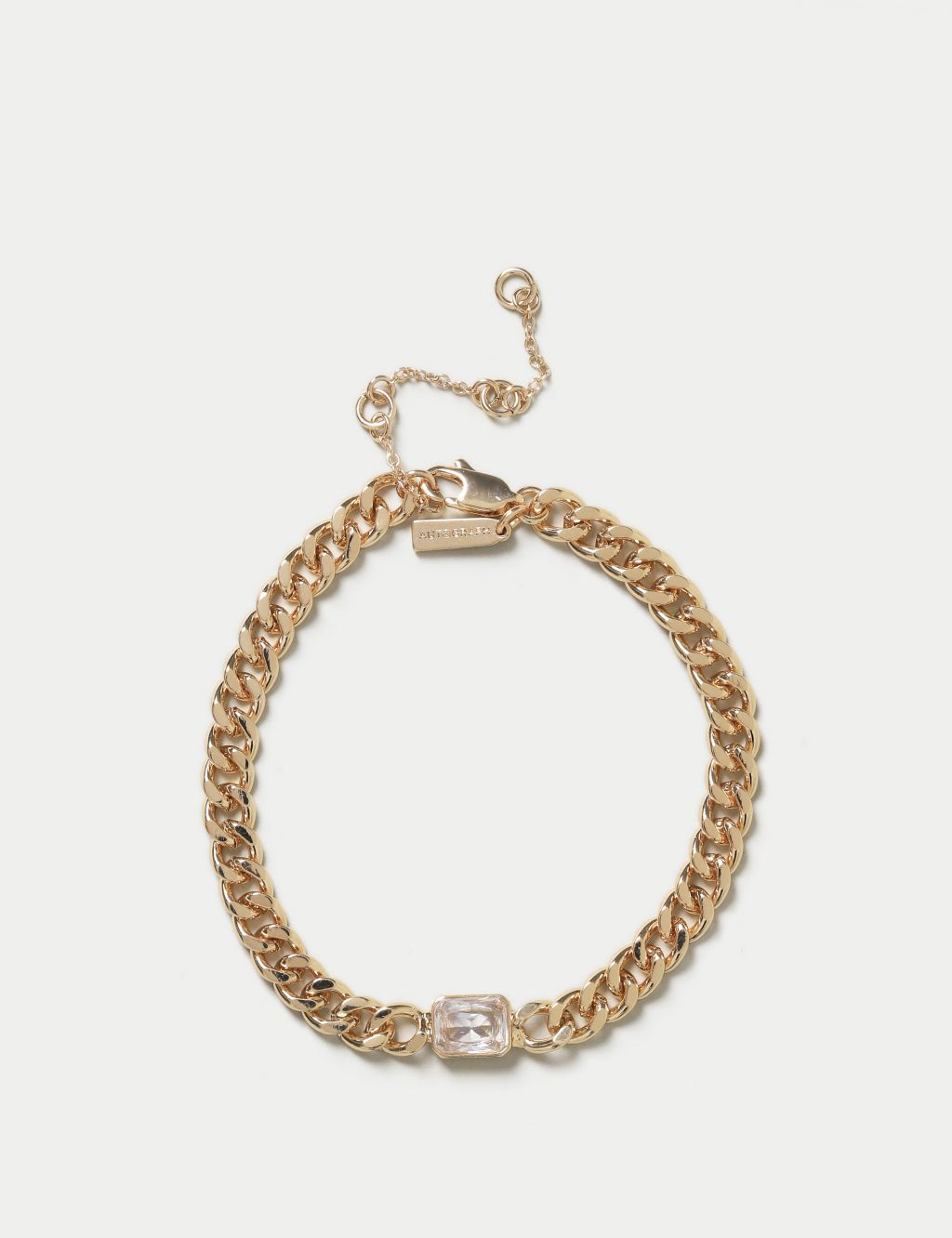 Gold CZ Chain Bracelet image 1