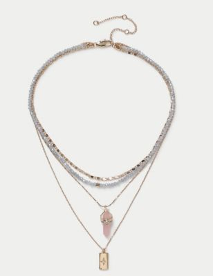Women's Per Una Gold Tone Quartz Shard Necklace, Gold