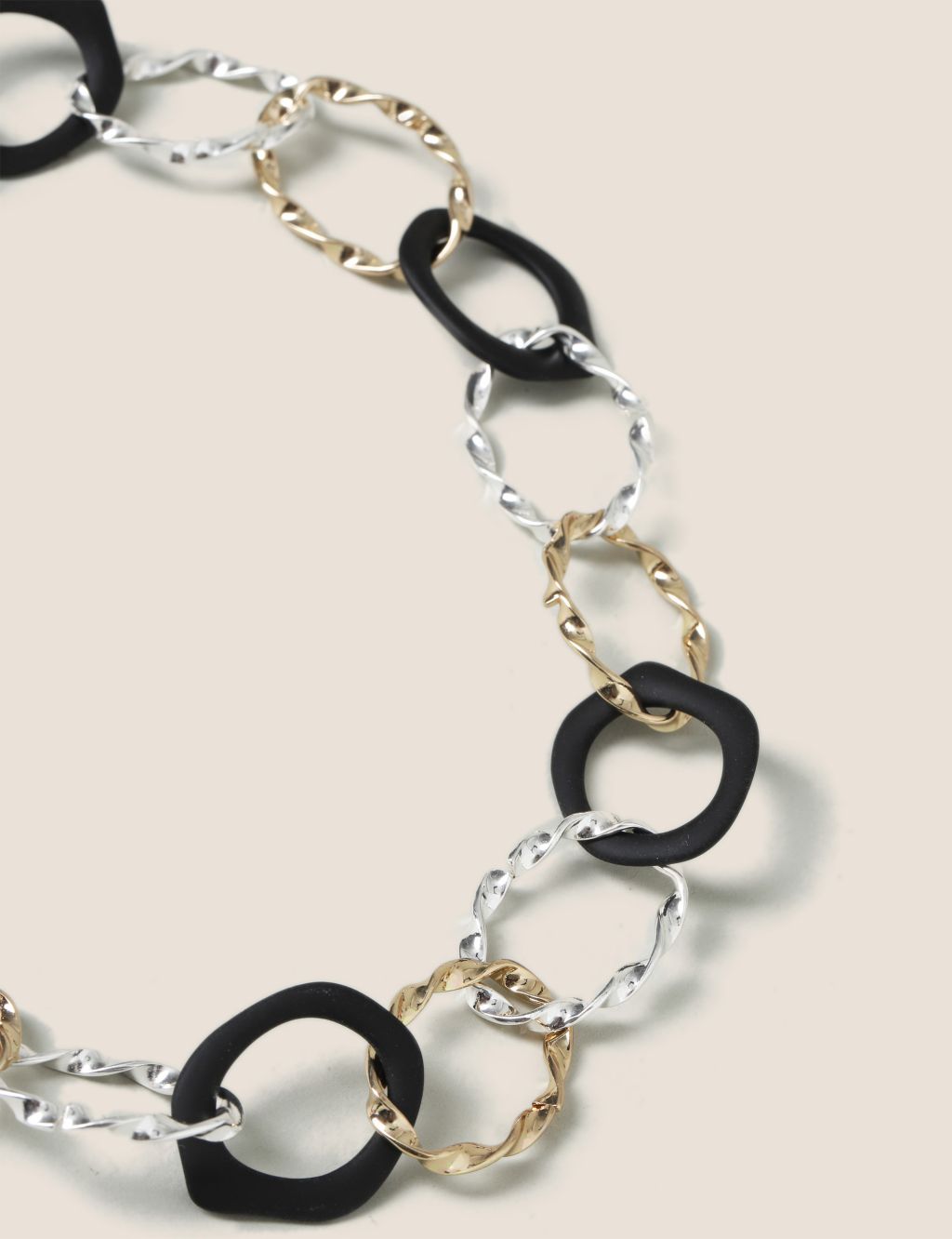 Black Circle Chain Necklace image 2