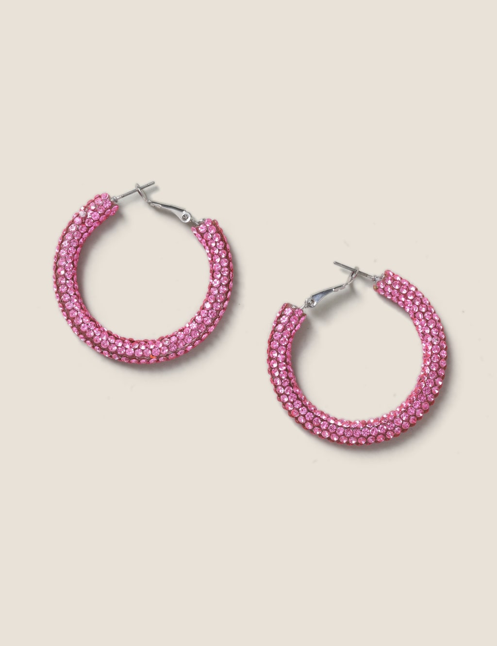 Crystal Rhinestone Hoop Earrings image 1