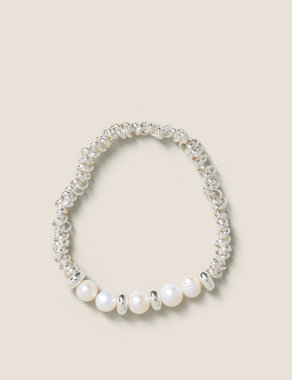 Silver Plated Pearl Bracelet