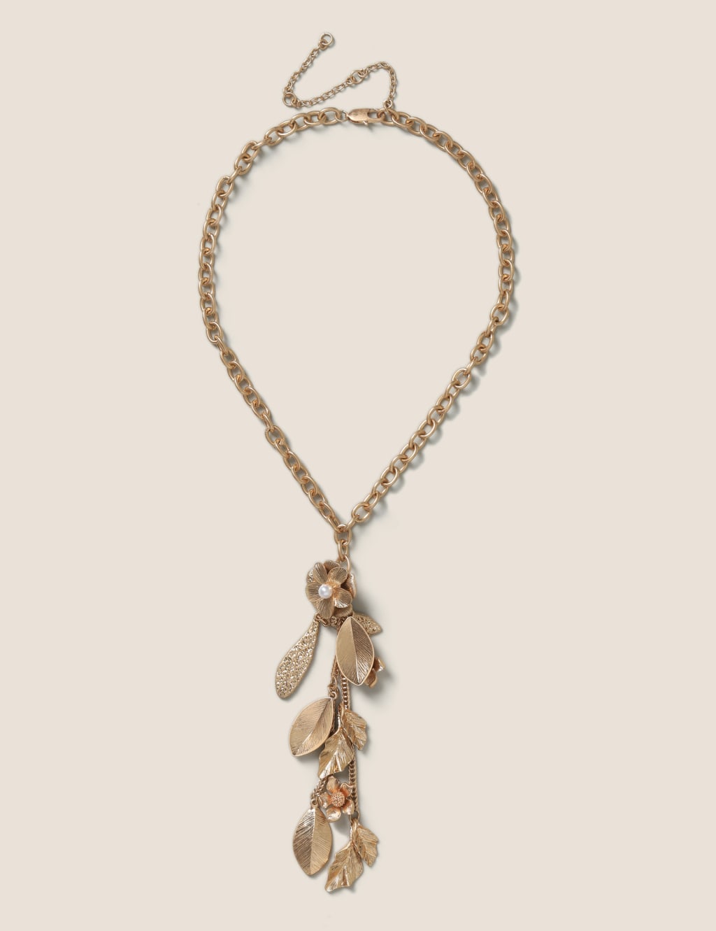 Gold Flower Chain Necklace