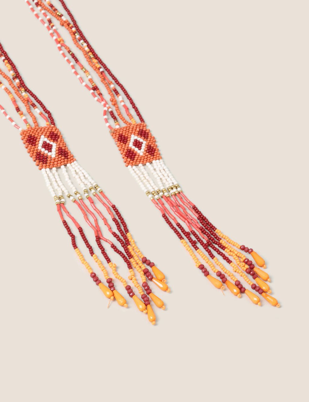 Red Tassel Long Necklace image 2