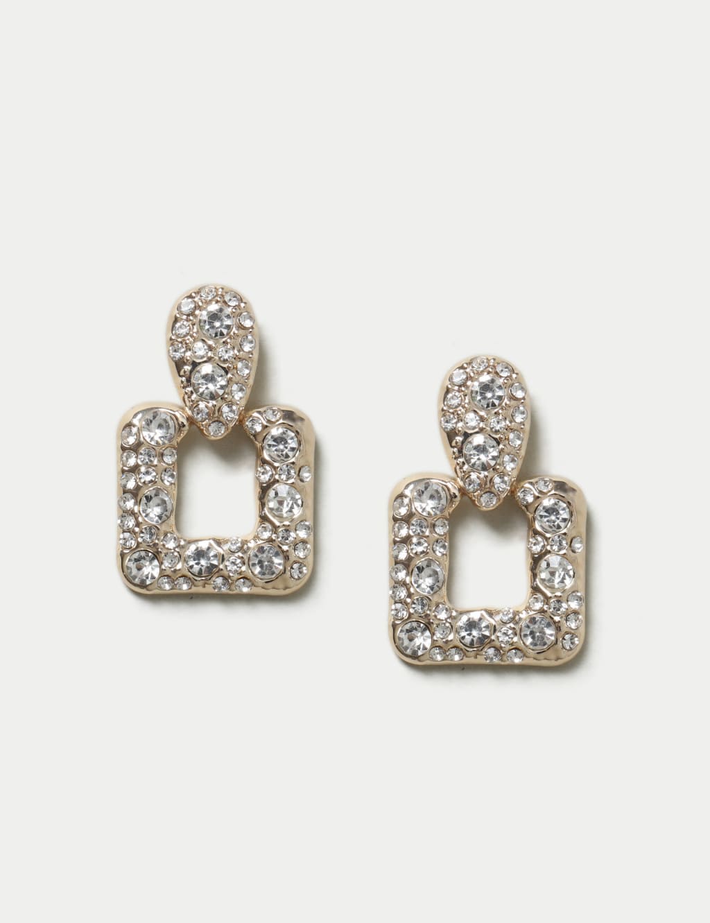 Autograph Crystal Door Knocker Earrings image 1