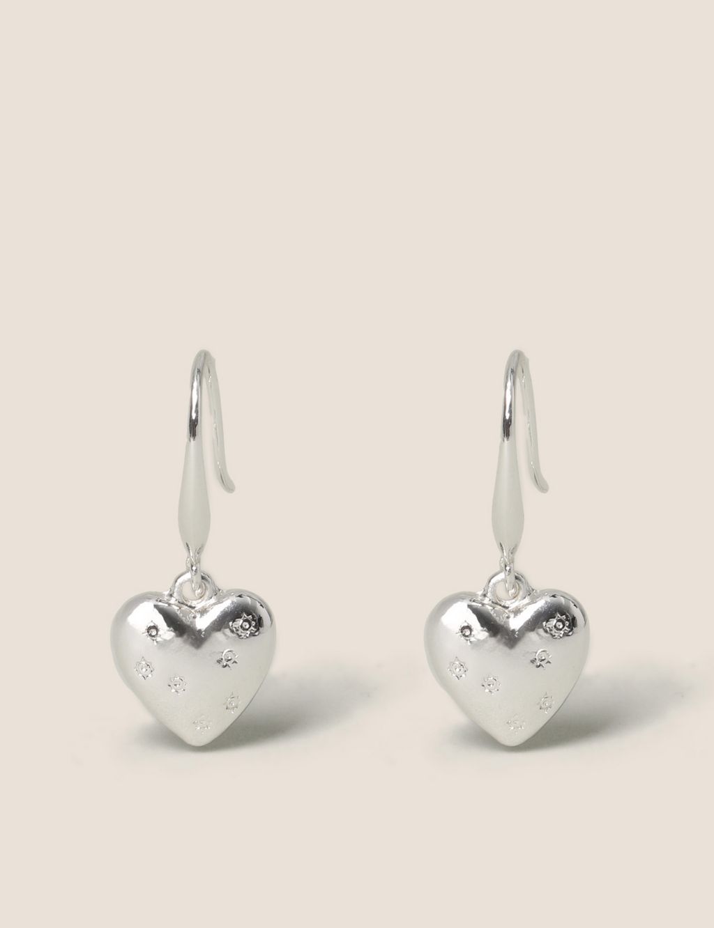 Silver Plated Heart Earrings