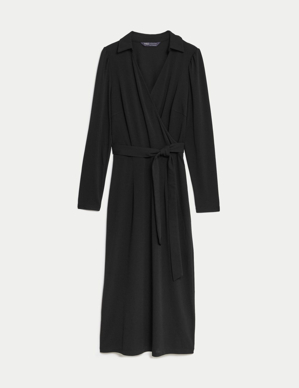 Collared Midi Wrap Dress image 2