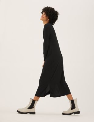 

Womens M&S Collection Jersey Midi Column Dress - Black, Black