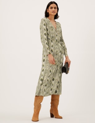 Pull and bear on sale snake print dress