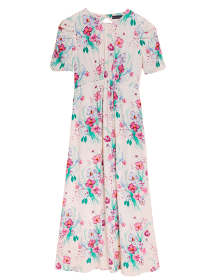 

Womens M&S Collection Floral Empire Line Midaxi Tea Dress - Multi, Multi