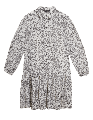 

M&S Collection Vestido camisero por la rodilla con estampado animalWomens - Ivory Mix, Ivory Mix