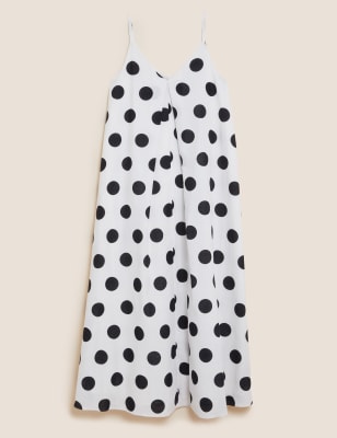 spotty slip dress