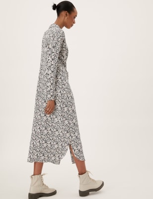 warehouse paisley shirt dress