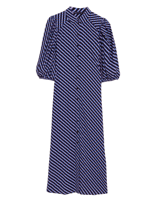 

Womens M&S Collection Checked Midi Shirt Dress - Multi, Multi