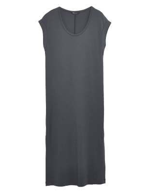 

Womens M&S Collection Schmales Jersey-Midaxikleid mit Rundhalsausschnitt - Grey, Grey
