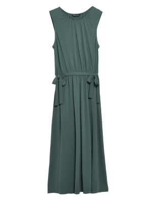 

M&S Collection Vestido a la cintura a media pierna de punto sin mangasWomens - Dark Khaki, Dark Khaki