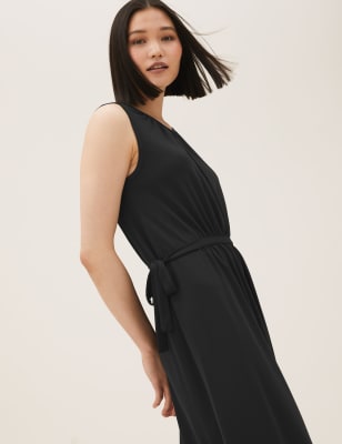 Black jersey best sale dress sleeveless