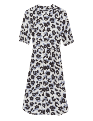 

Womens M&S Collection Animal Print Belted Midi Column Dress - Natural Mix, Natural Mix